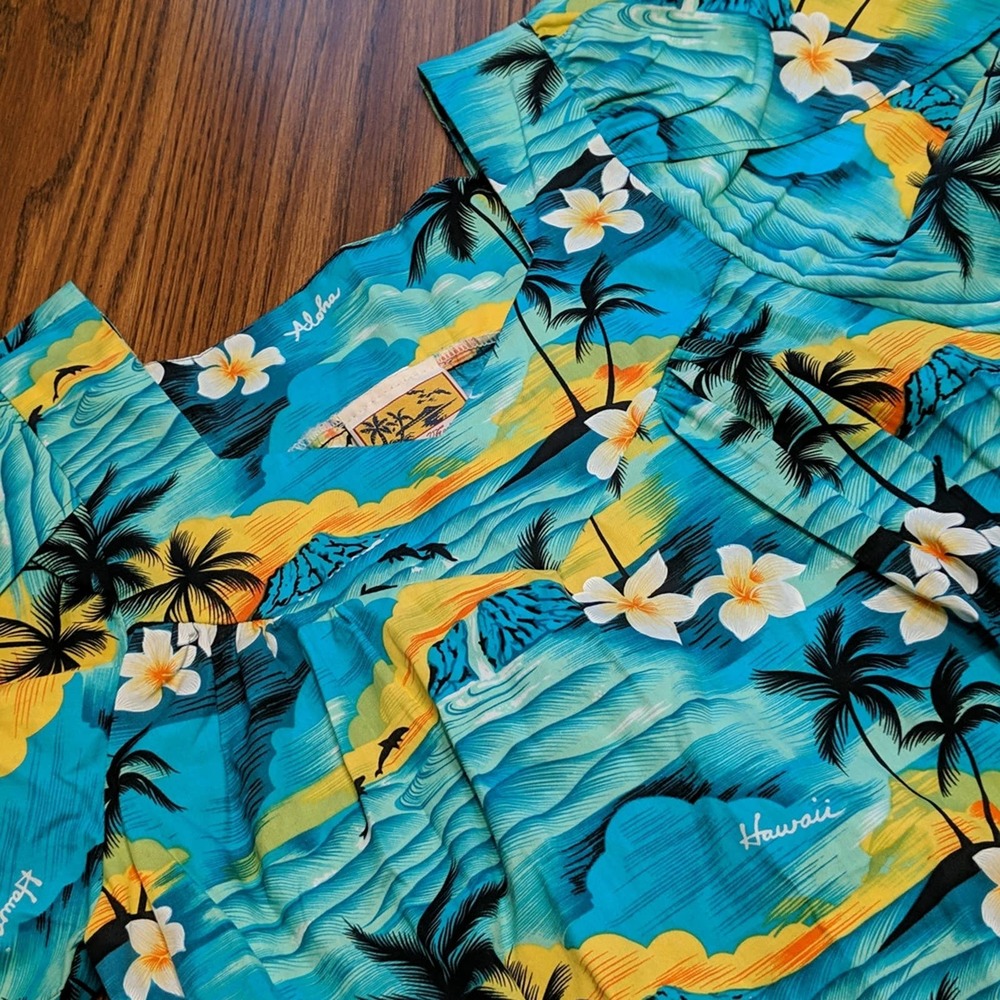 Winnie Fashion Hawaiian Dress Tropical Sunset Midi Small - Picture 9 of 10